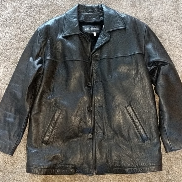 Sara New York Mens Leather Jacket - Picture 1 of 3
